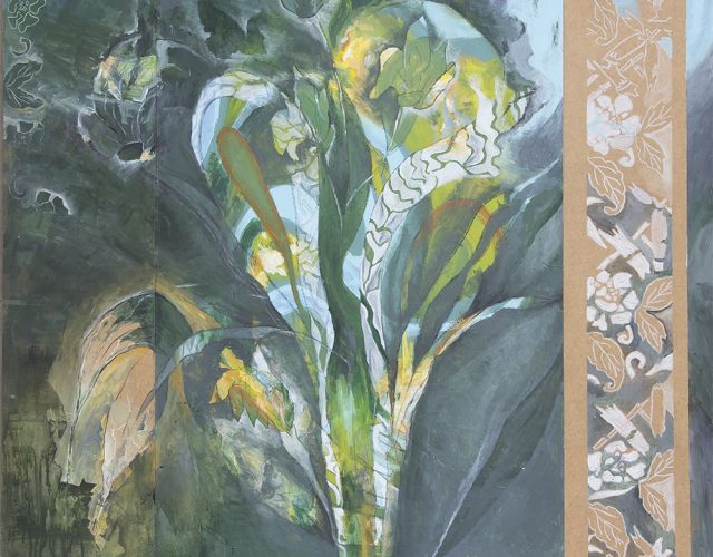 Green Plant, 2012, acrylic on wood, 120/120 cm